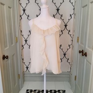 Buffalo Davis Bitton Slight Sheer White Camisole. Size L